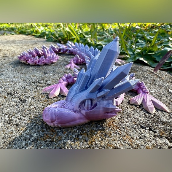3D Dragon,Flexible Articulated Dragon,Crystal Dragon Toy,3D Printed Gift - Picture 7 of 9
